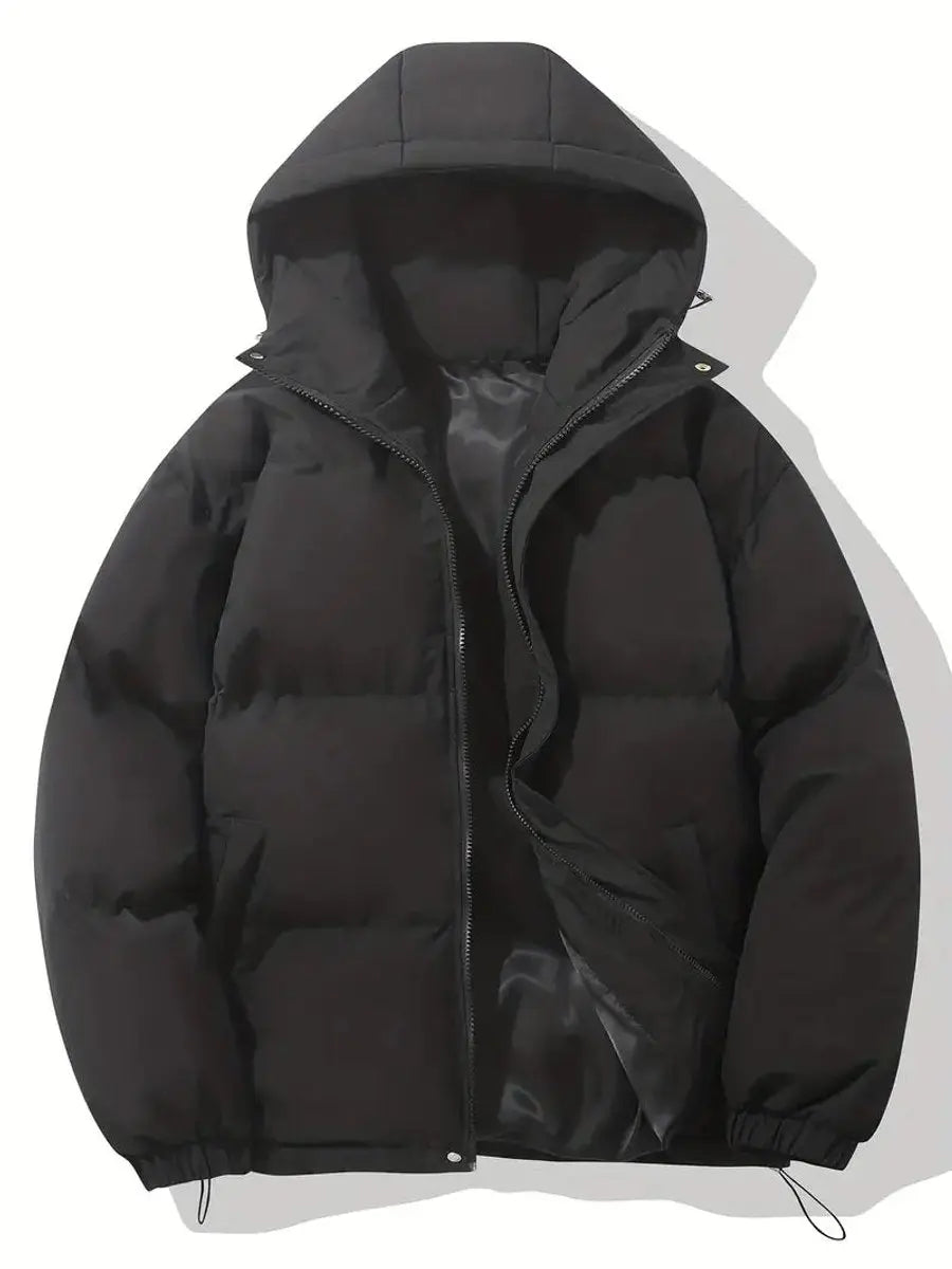 Chaqueta de invierno acolchada tipo plumífero para mujer, con capucha y cierre de cremallera