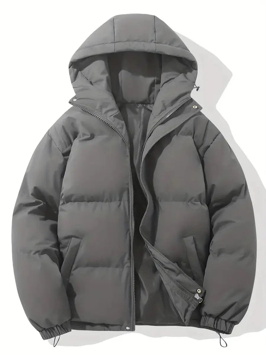Chaqueta de invierno acolchada tipo plumífero para mujer, con capucha y cierre de cremallera