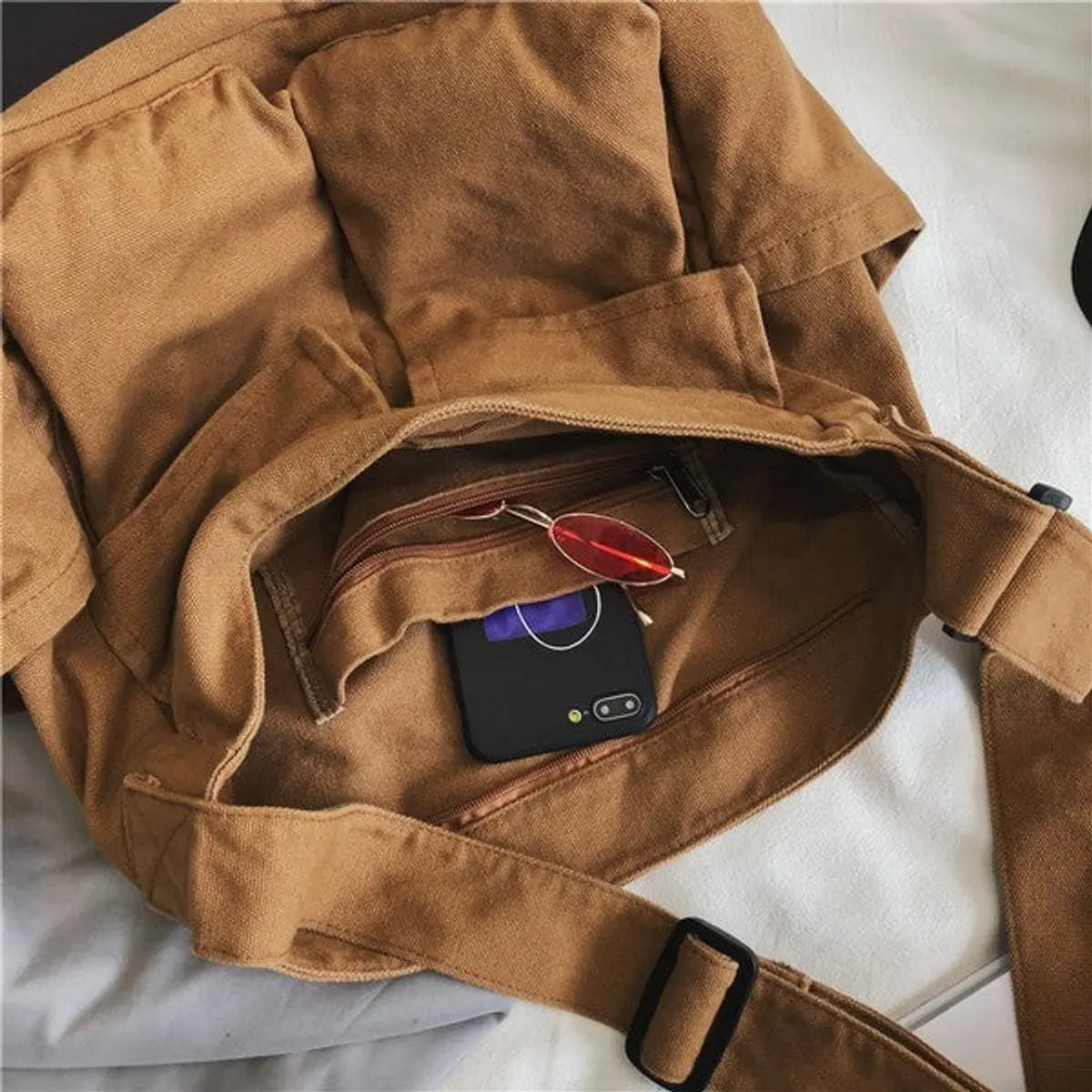 Bolso tote extragrande de lona para mujer, bolso bandolera grande