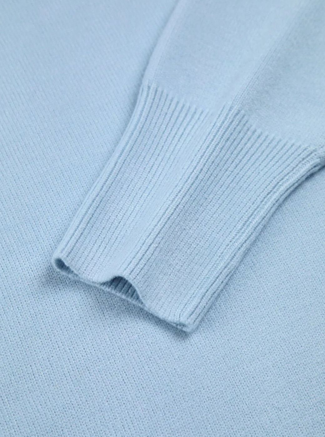 Suéter de punto extragrande para mujer, cuello vuelto de canalé y abertura en los codos