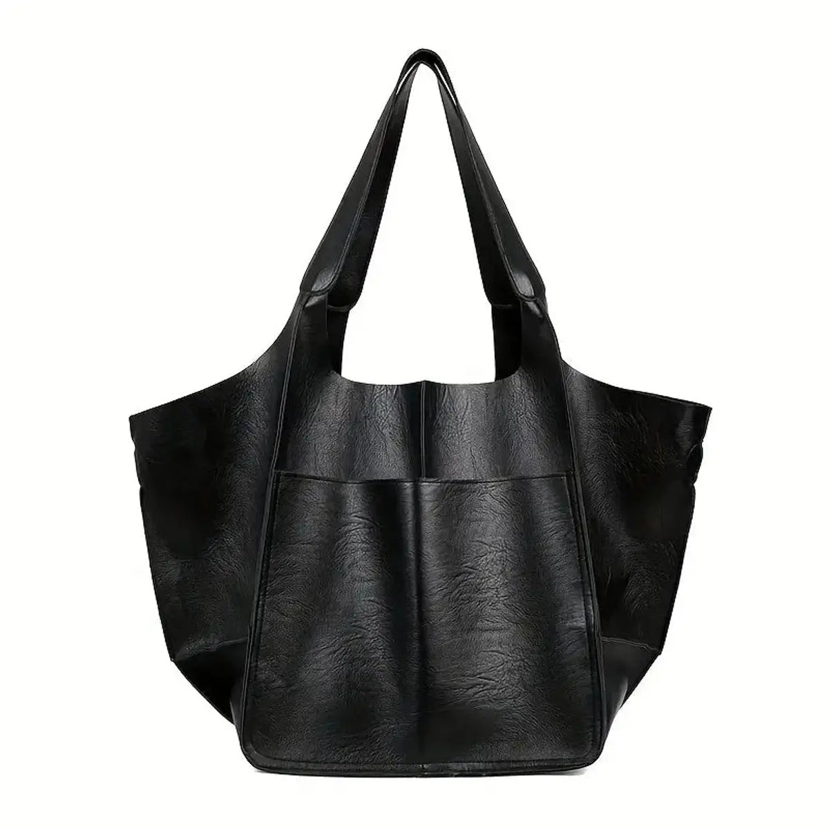 Bolso tote extragrande de piel vegana para mujer, con cierre magnético