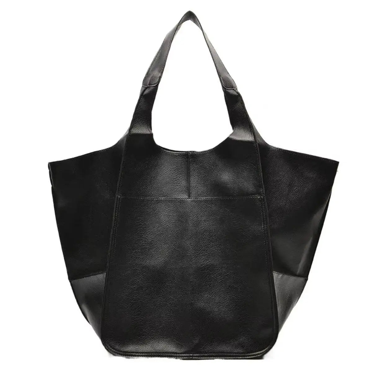 Bolso tote extragrande de piel vegana para mujer, con cierre magnético