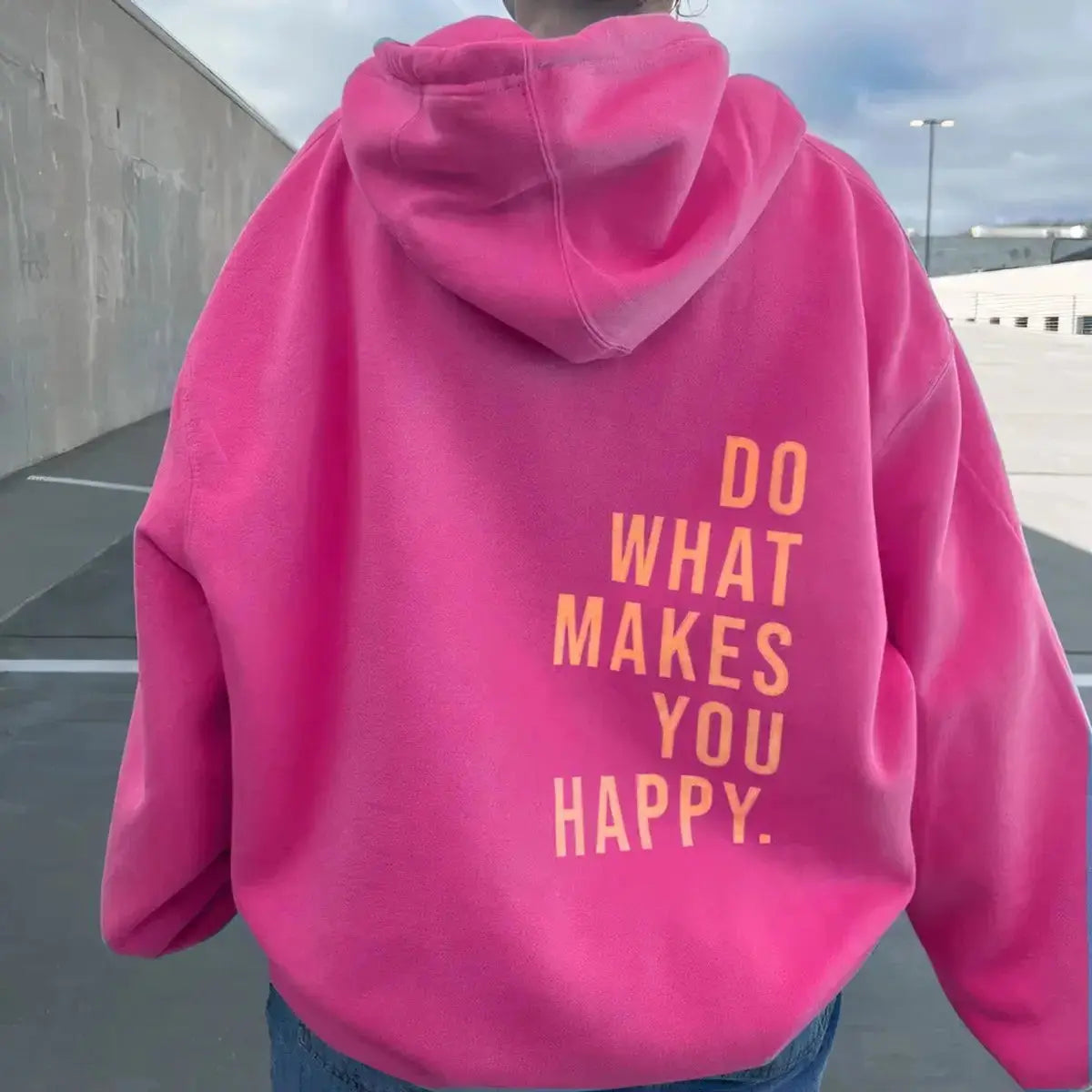 Jersey con capucha y cordón, de corte holgado para mujer