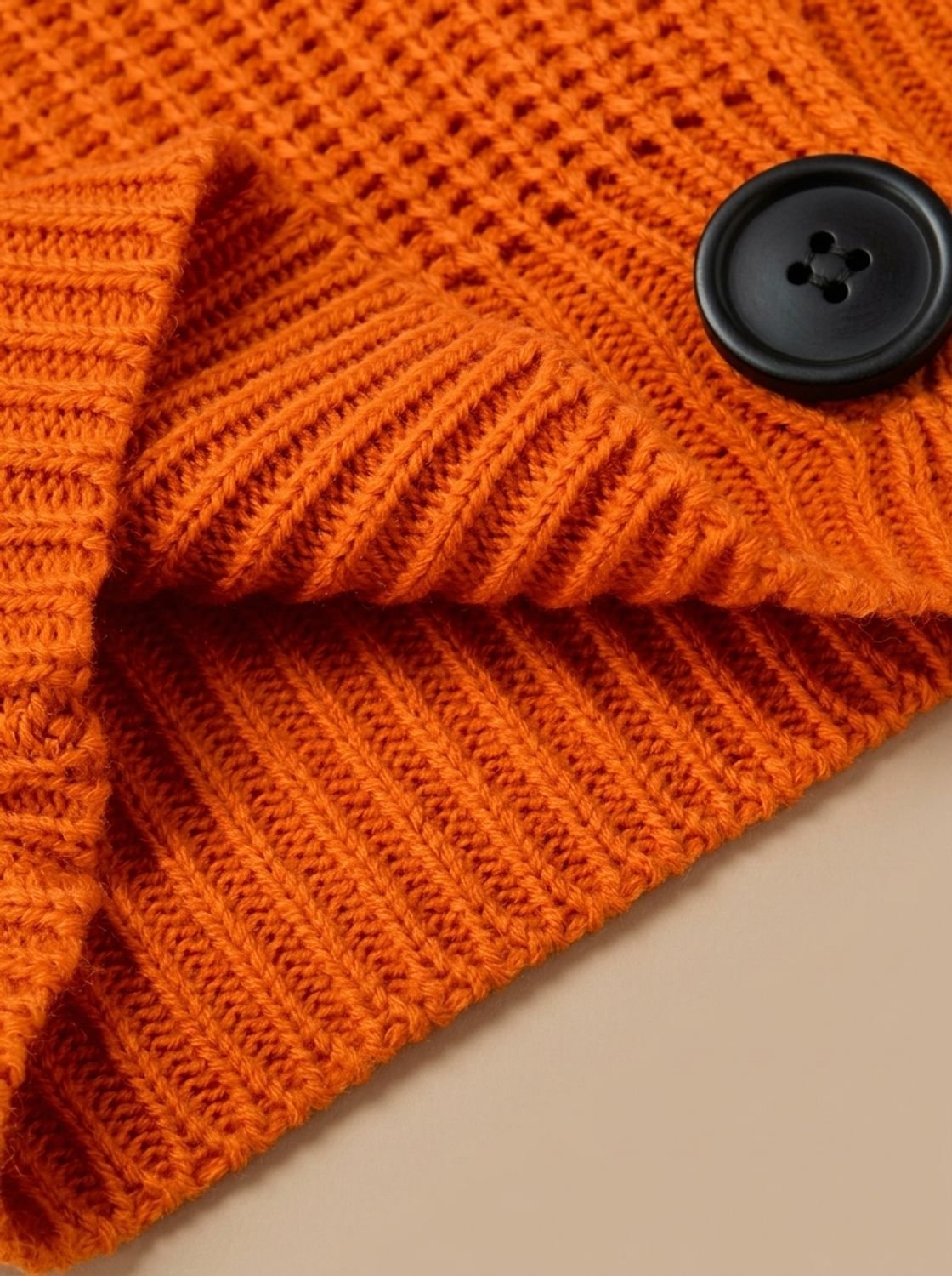 Jersey de punto acanalado para mujer, de corte holgado, con cuello doblado