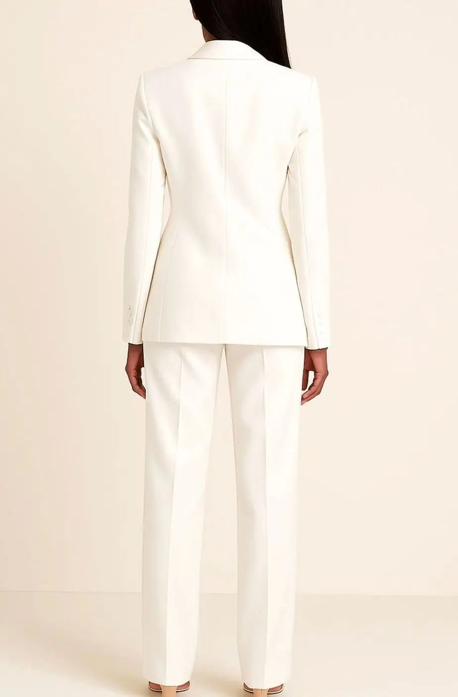 Conjunto de traje entallado para mujer, con blazer de un botón y pantalón