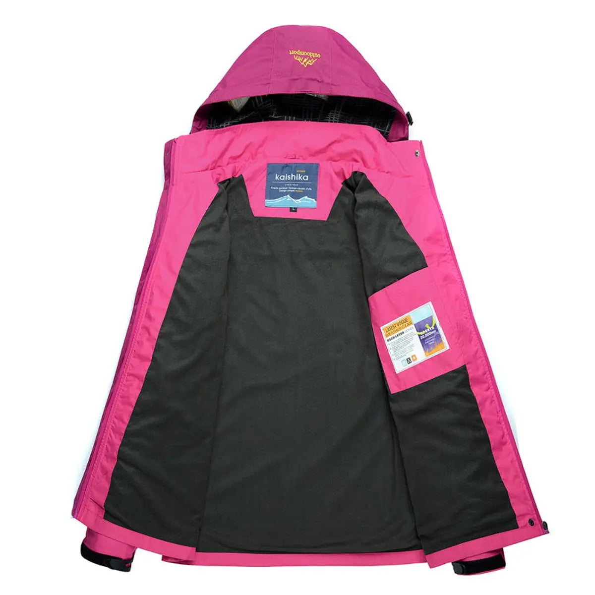 Chaqueta acolchada impermeable con capucha para mujer, para exteriores