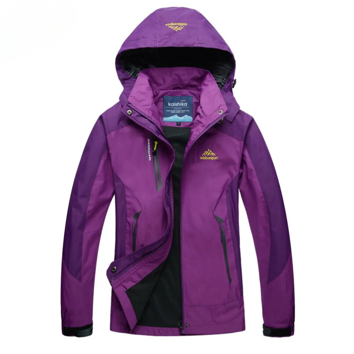 Chaqueta acolchada impermeable con capucha para mujer, para exteriores